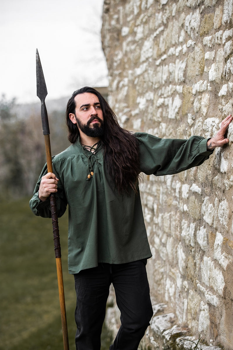 Średniowieczna koszula Friedrich, zielony