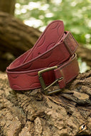 Leder Gürtel Aruthia, rot, 160 cm 