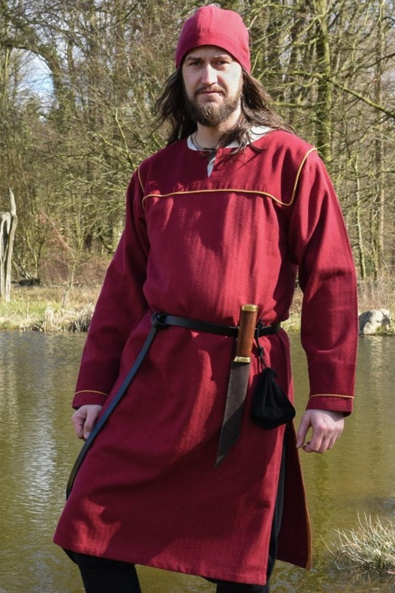 Birkamuts vissegraatmotief, rood