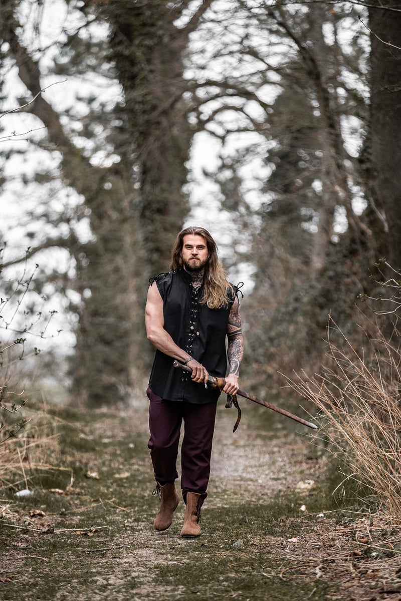 Ærmeløs skjorte Ott, sort