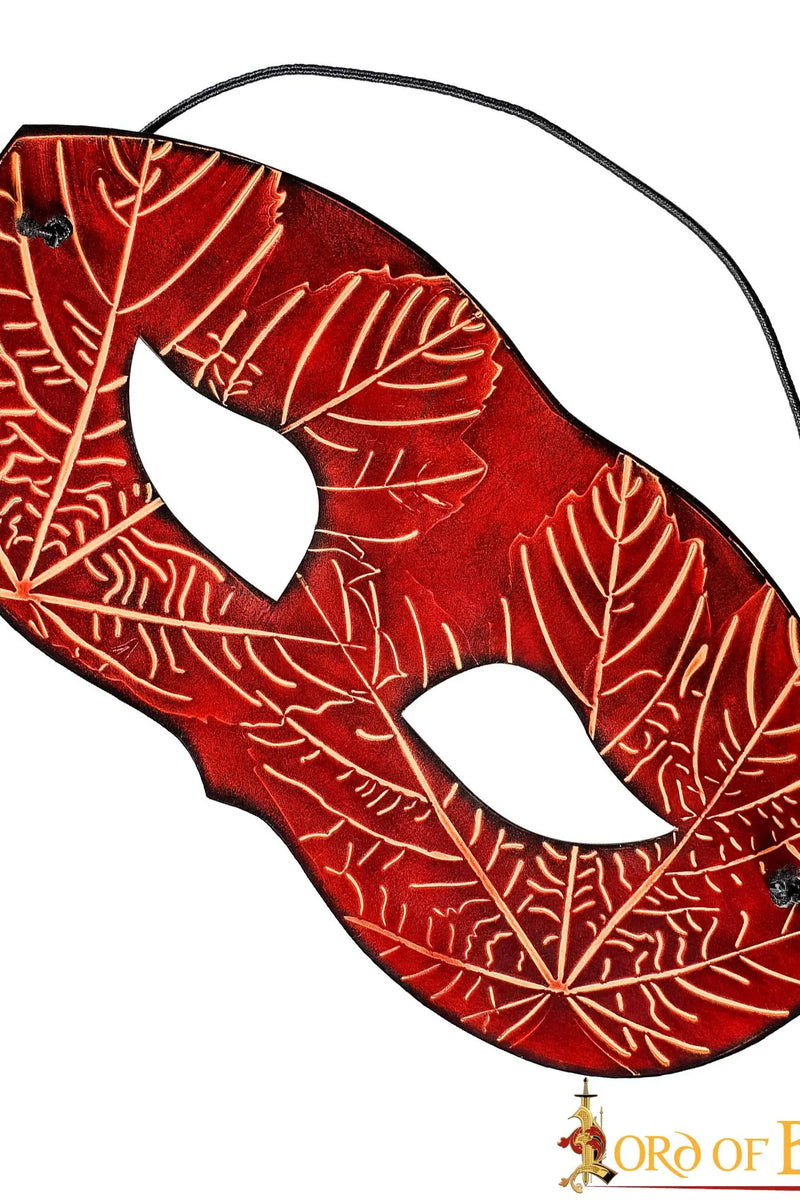 Leren masker Nessa, rood