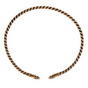 Viking torque met raven koppen, verzilverd brons