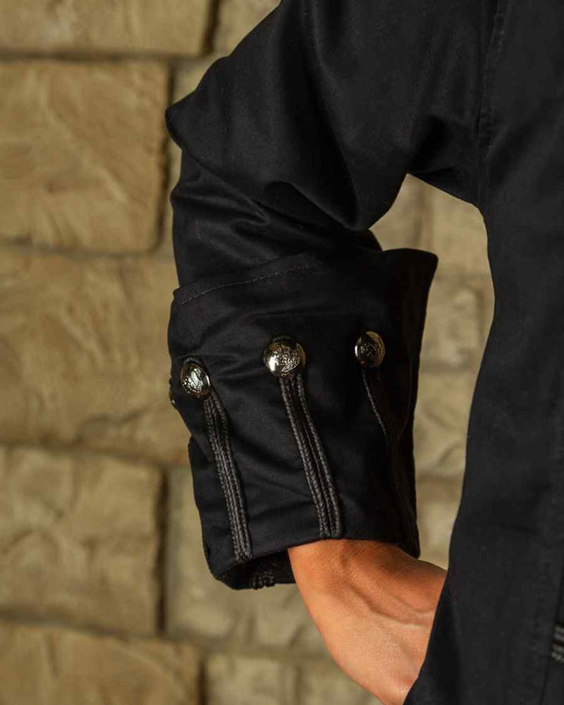 Piraten jas Enigo, zwart