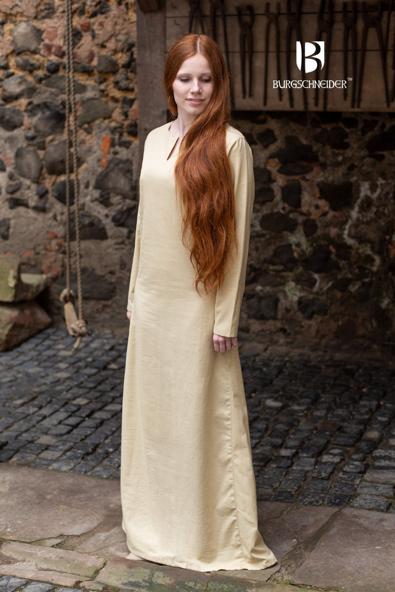 (Vroeg) middeleeuwse jurk Elisa, naturel