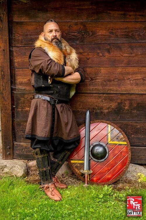 RFB Fighter leren pantser, zwart