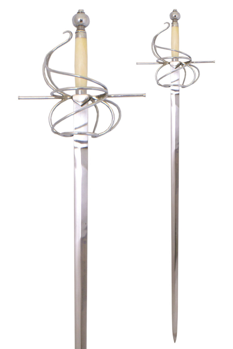 Tysk rapir med ben grepp, halvvass 