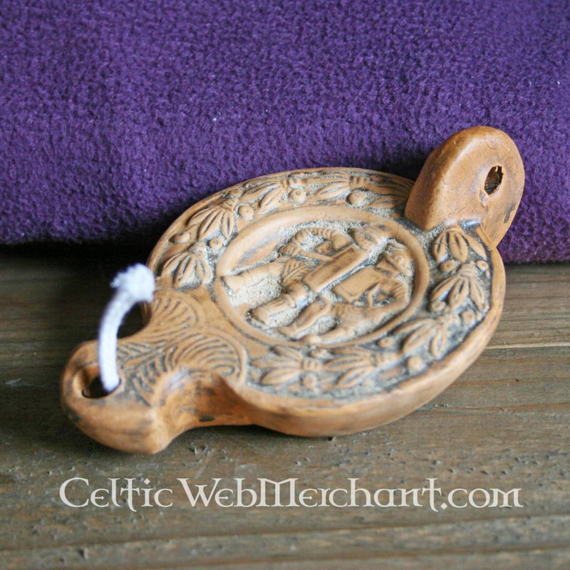 Romeinse olielamp gladiator