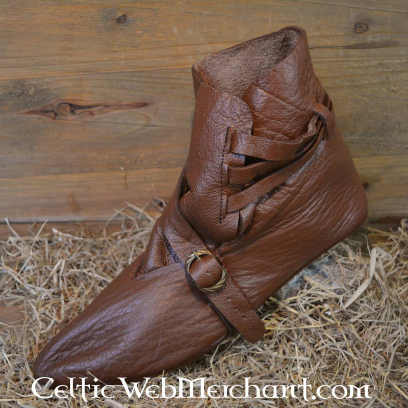 Scandinave bottines, 1300-1400, brun 