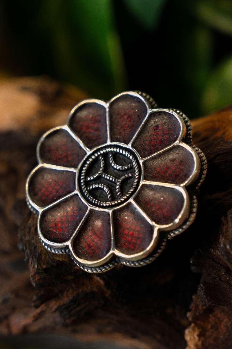 Alemannisk rosenfibula, forsølvet bronze 