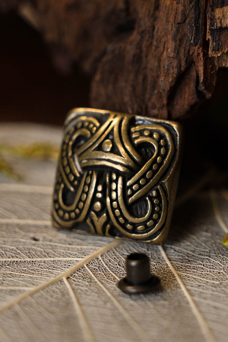 Viking riembeslag knoop Borrestijl, messing