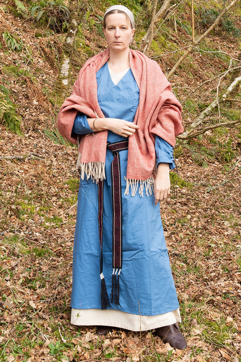 (Vroeg) middeleeuwse jurk Aldith, blauw