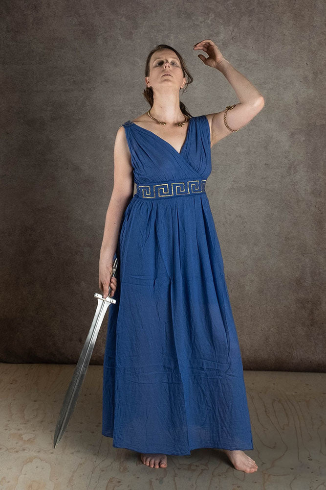 Godinnen jurk Penelope, blauw