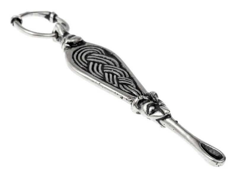 Cucchiaio auricolare vichingo Adelsö, bronzo argentato 