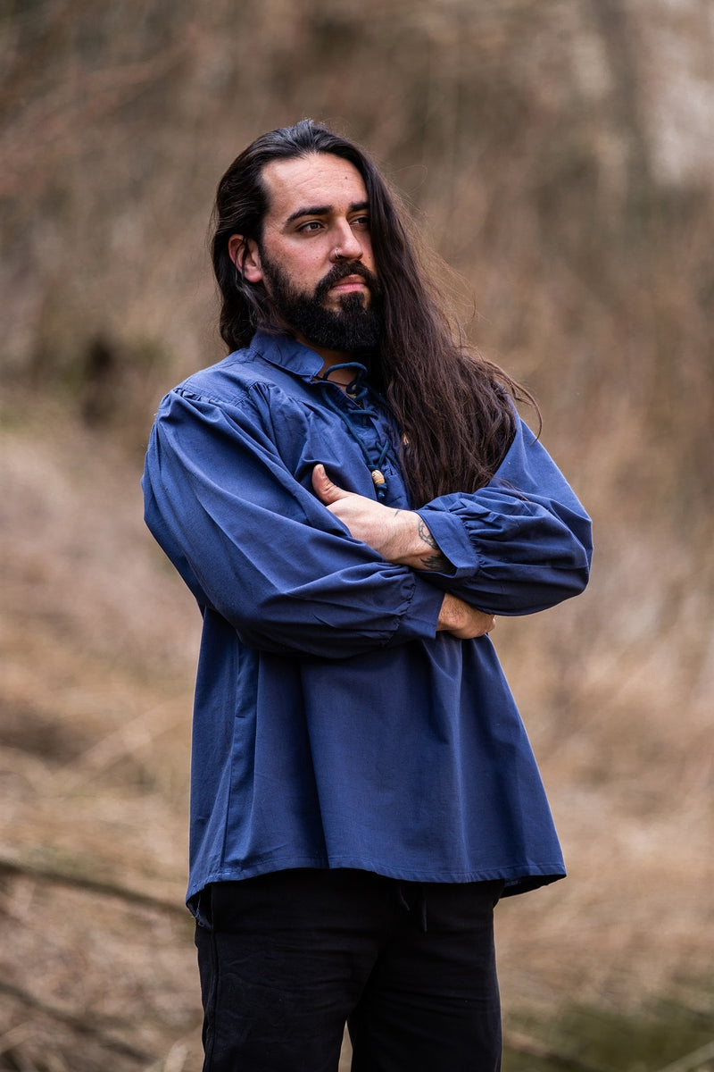 Camicia medievale, blu 