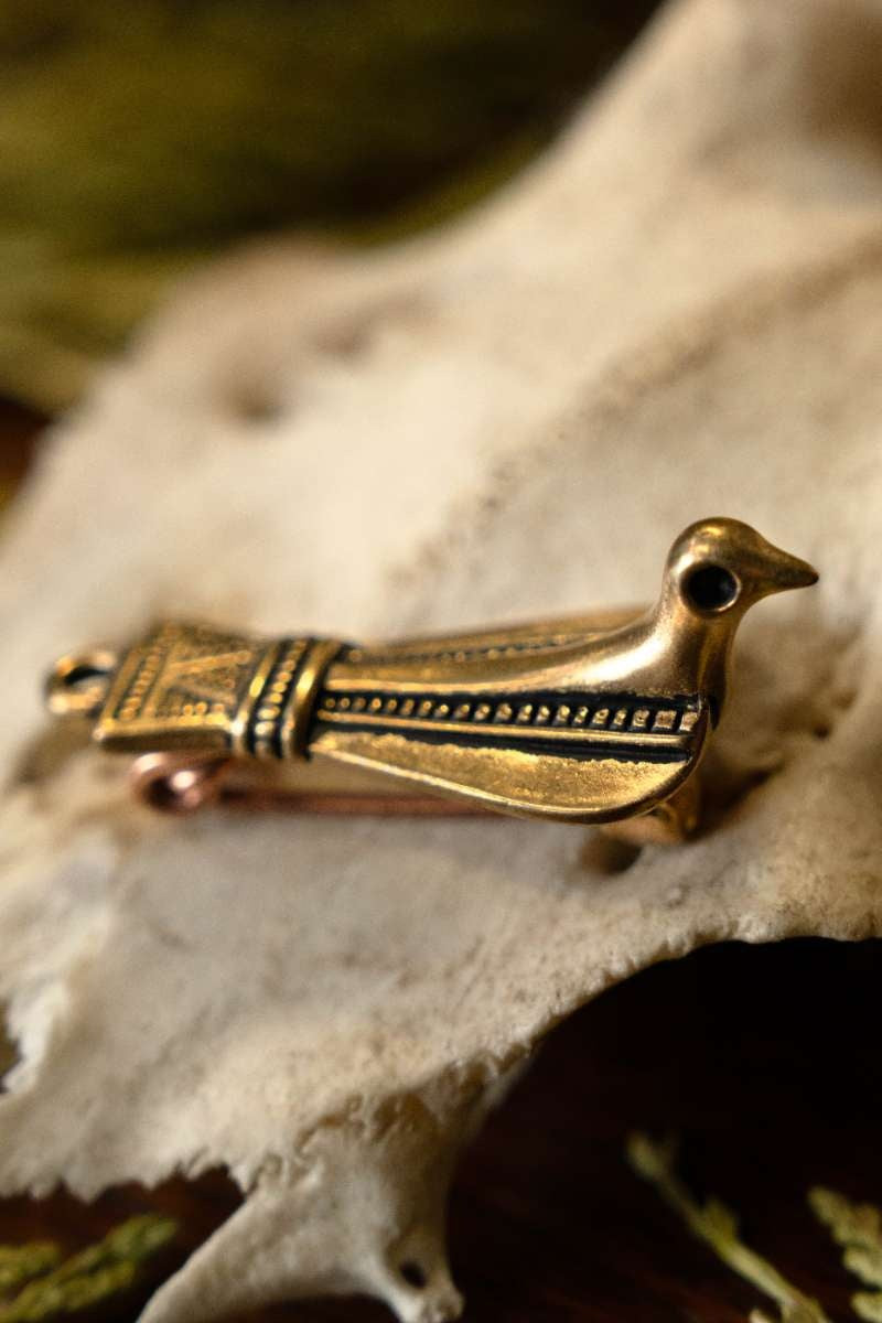 Romeinse vogelfibula, brons