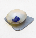 Glaskralen, 10 stuks, blauw