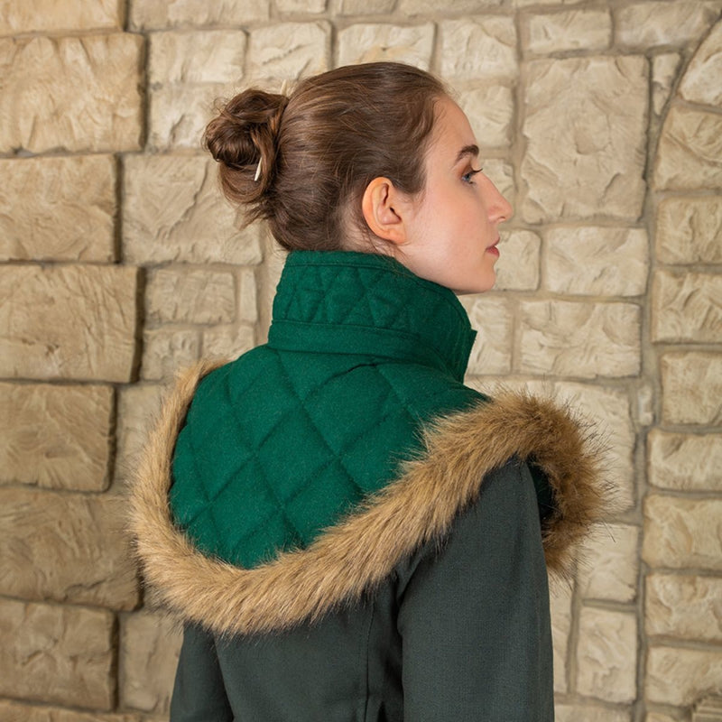 Gambeson collar nimue wool green