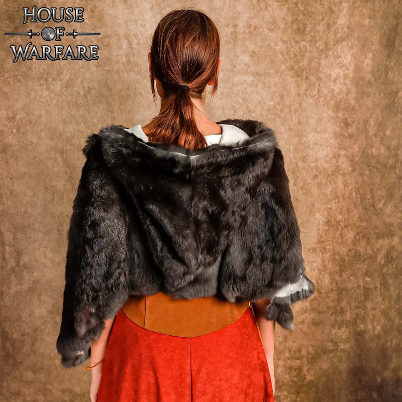 Cappotto di pelliccia marrone, marrone 