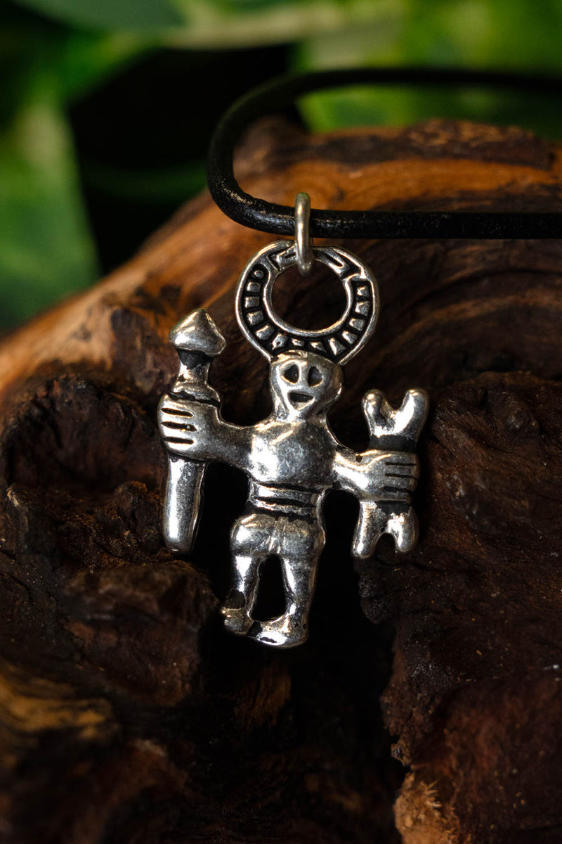 Odin Amulett Uppland, versilberte Bronze 