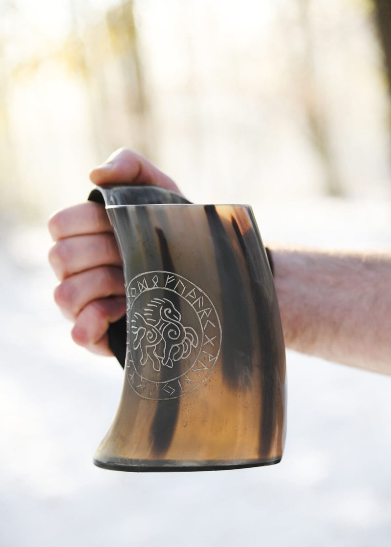 Boccale da bere a forma di corno Sleipnir, 650-1000 ml 