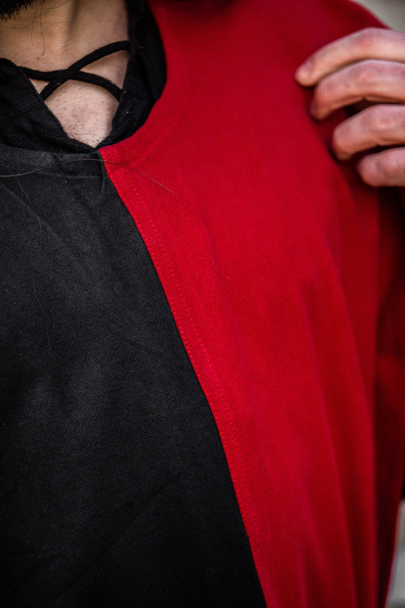 Overkleed, geruit, zwart-rood