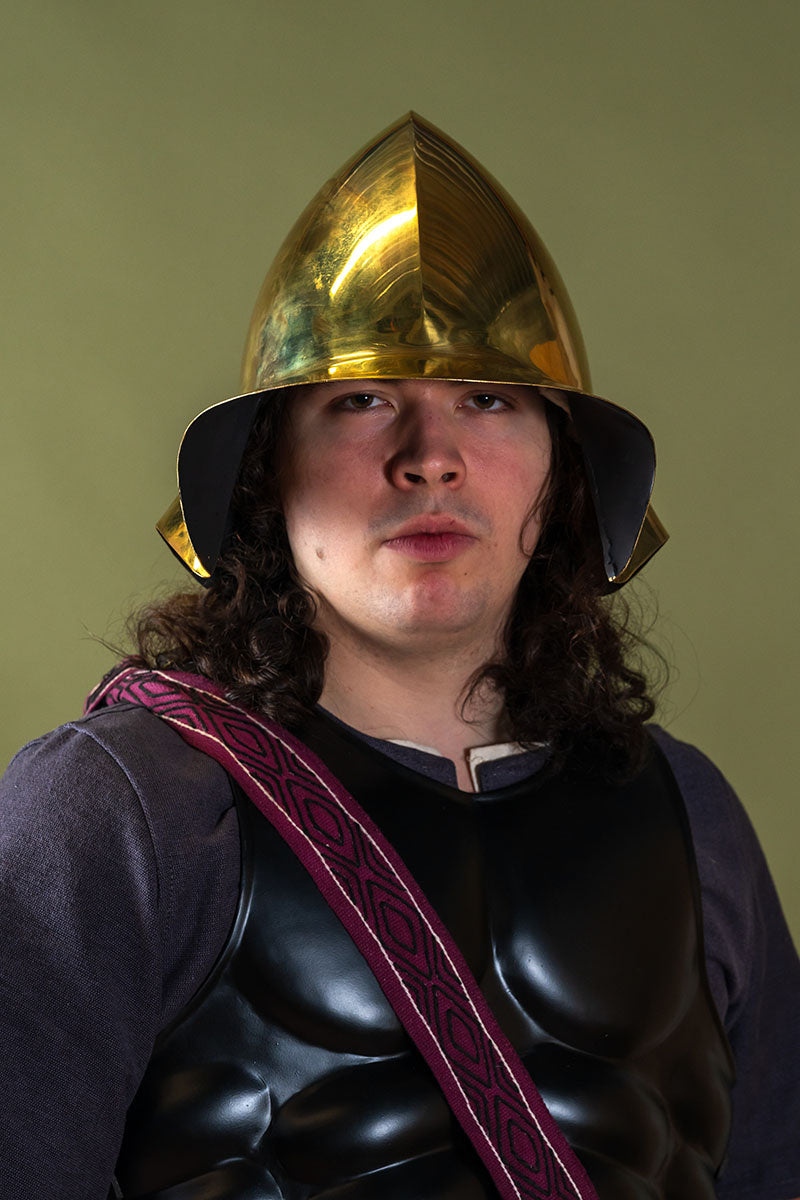 Griekse Boeotische helm, messing, 1-1.2 mm