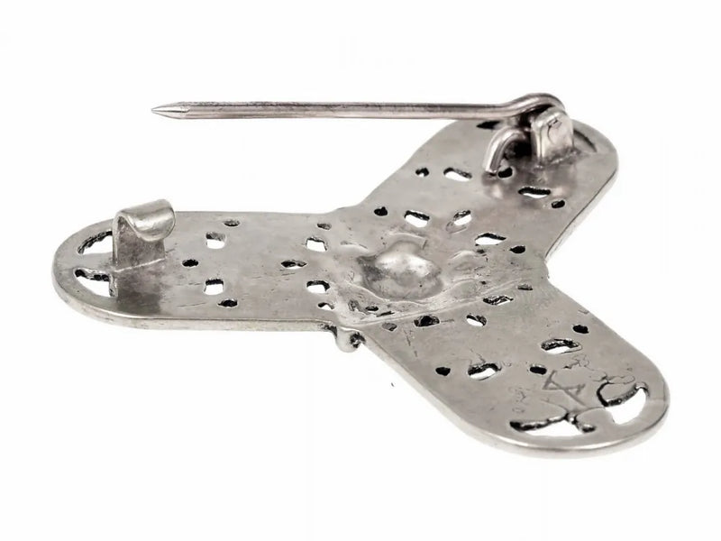 Kleeblad fibula Rygge, brons