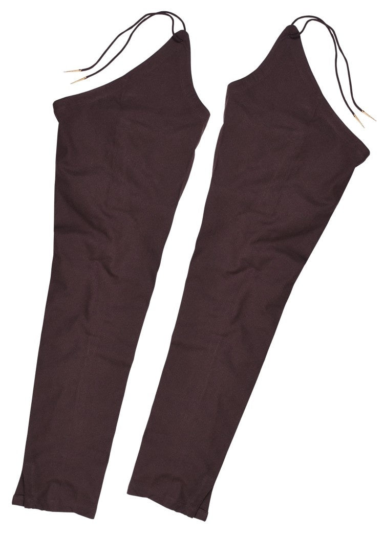 Middeleeuwse chausses met veters, bruin