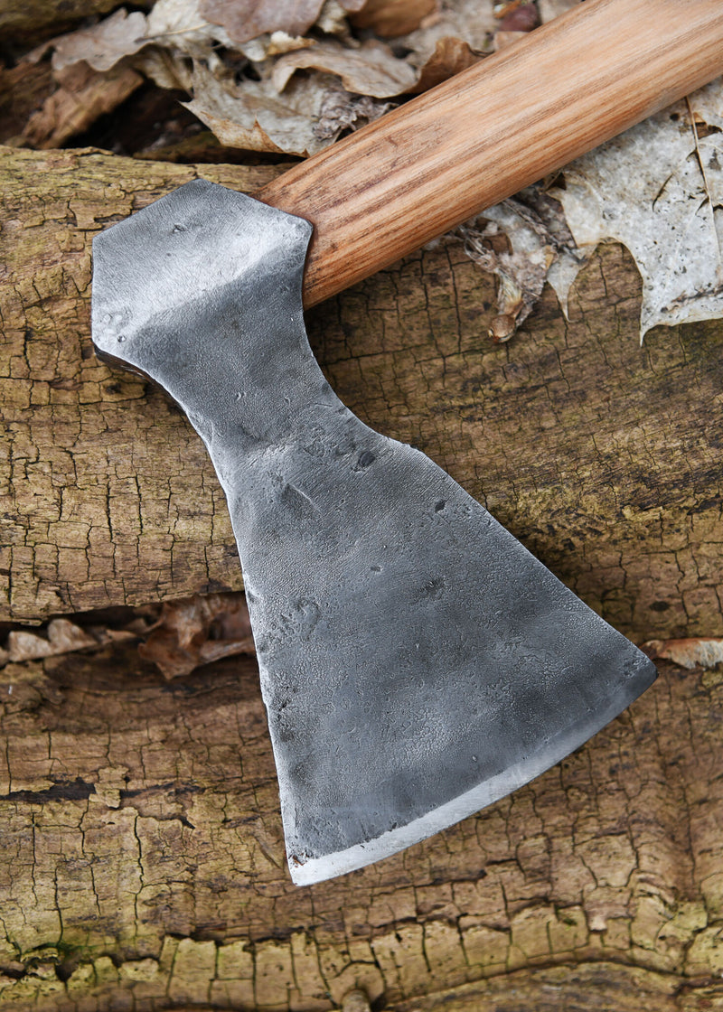 Vikingbijl, handgesmeed staal, type F, semi-scherp