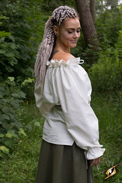 Camicetta da pirata Reid, bianco 