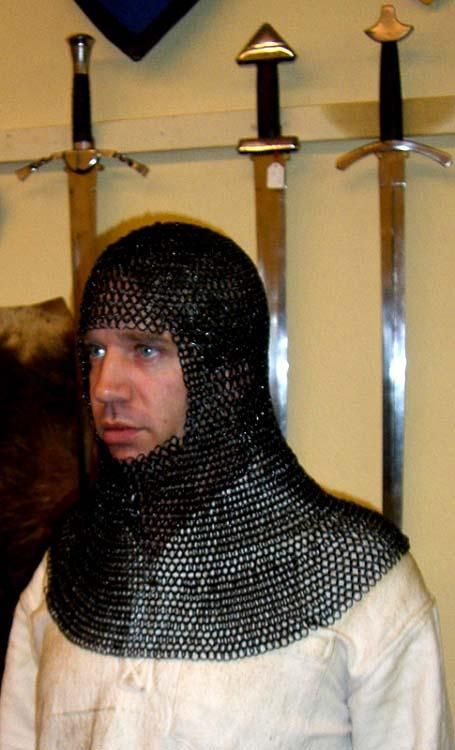 Maliensk coif med firkantet hals, bronzeret, 8 mm 