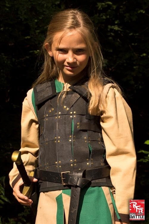 RFB Fighter leren pantser, zwart