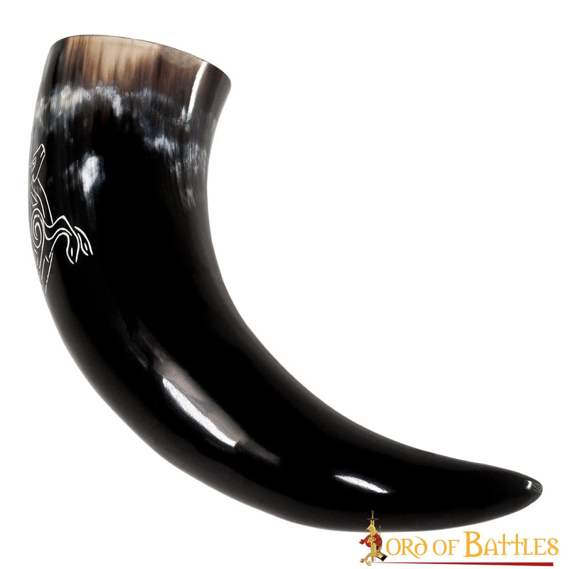 Gegraveerde drinkhoorn Cernunnos, 300-500 ml