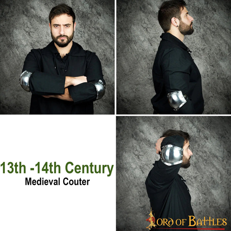 14th century couters, elbow armor, 1.6 mm