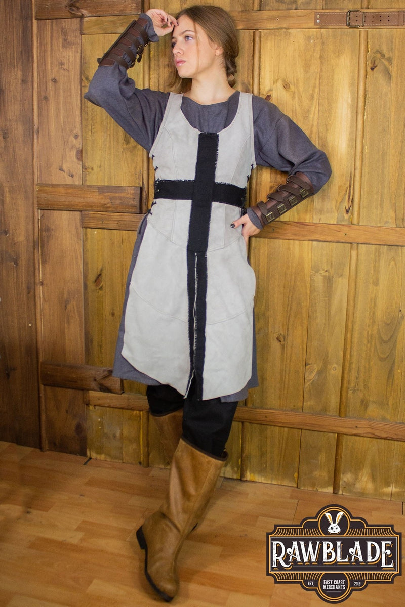 Cross Knight Tabard, kvinde - grå/sort