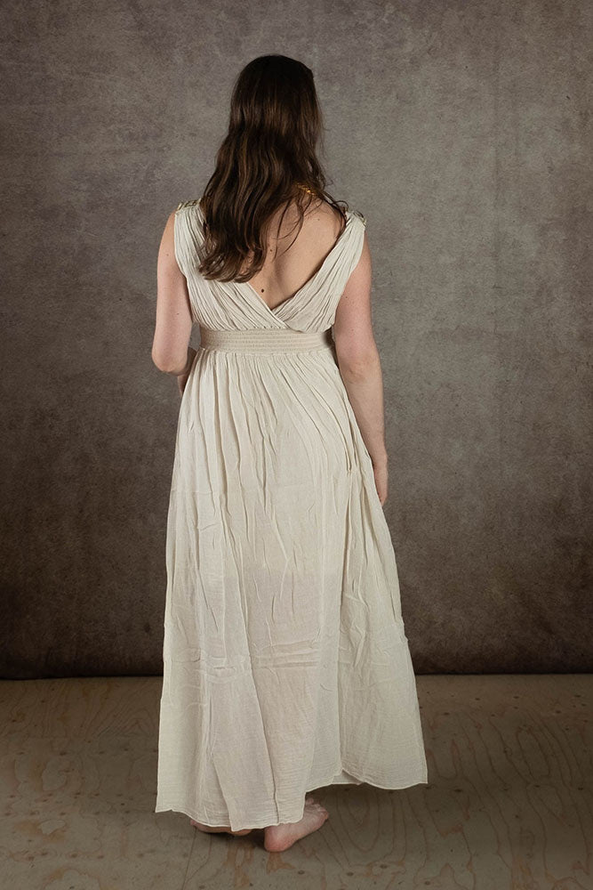 Godinnen jurk Penelope, crème