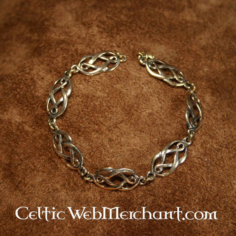 Knotted Celtic wrist bracelet, bronze