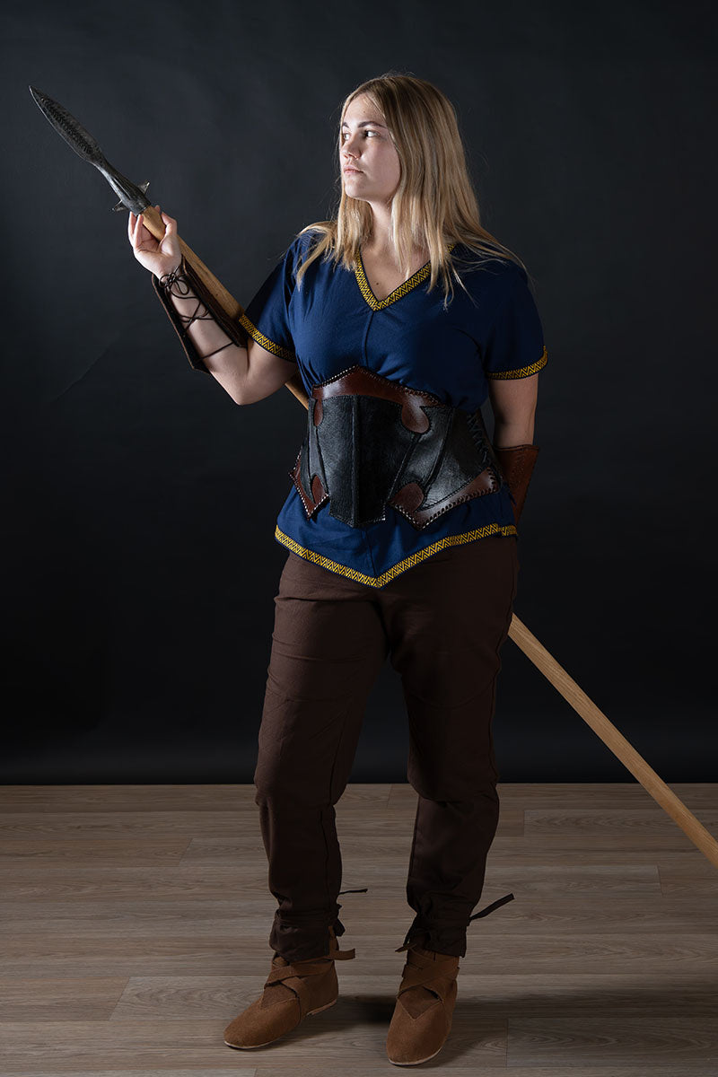 Dark Elf zwart/bruin leren korset