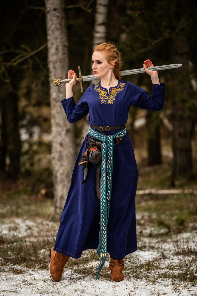 Sukienka Viking Aslaug, niebieska