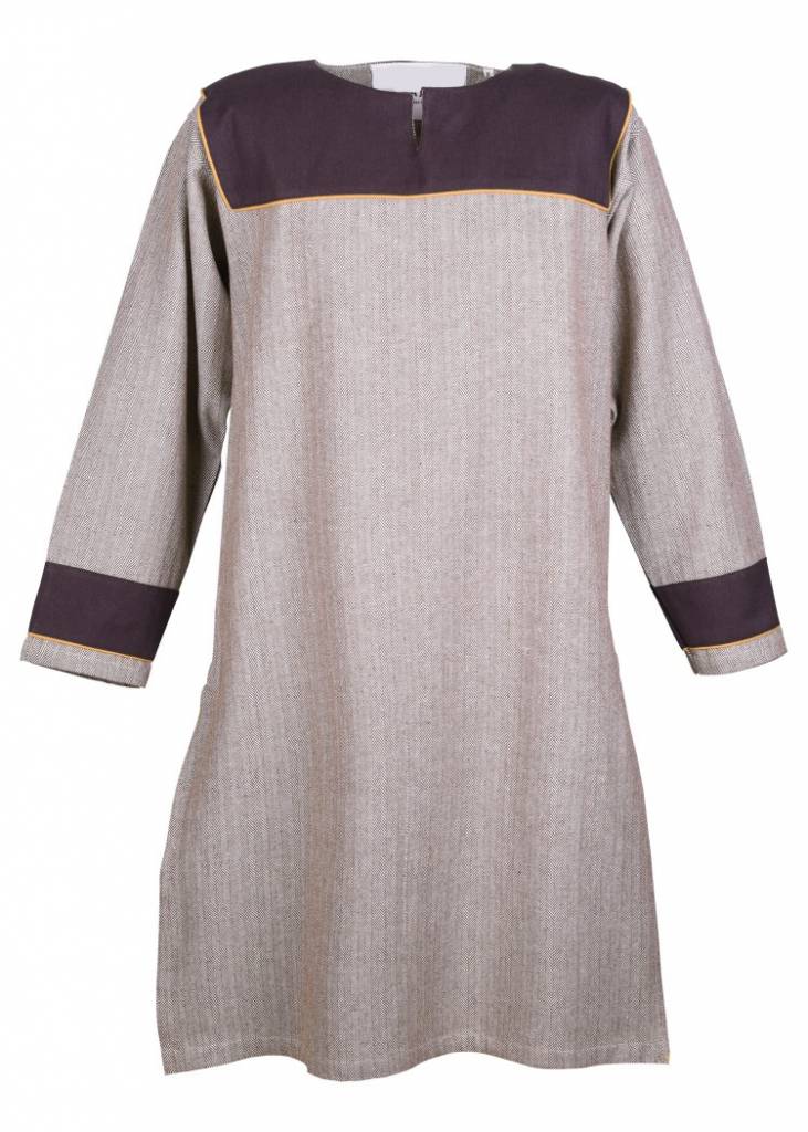 Thorsberg tunic, herringbone pattern, brown