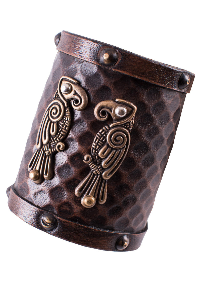 Armbånd Huginn & Muninn, læder 
