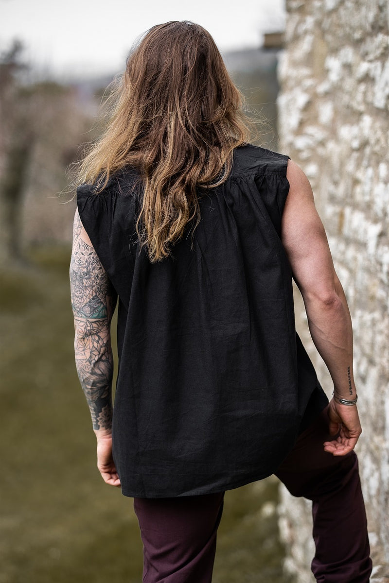 Middeleeuws hemd Louis, zwart