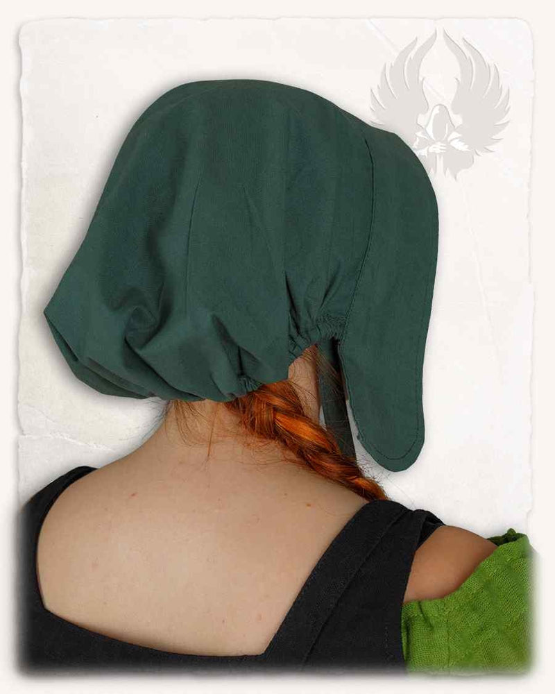 Middeleeuwse dameskap Greta, groen