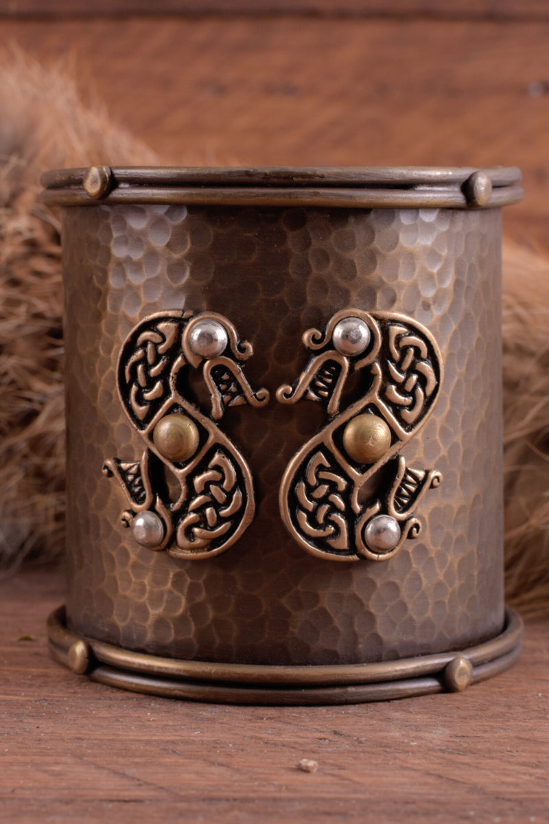 Keltische armband met slangenmotieven, messing