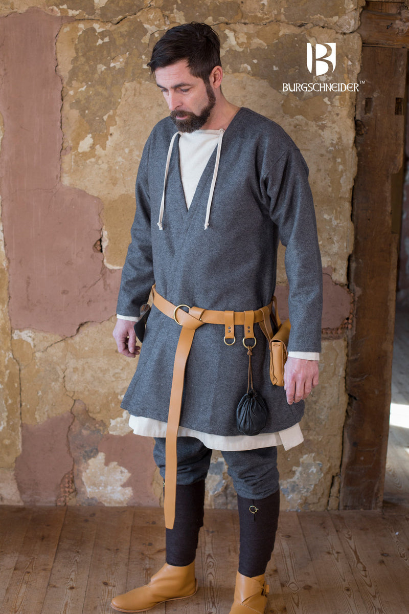 Viking kaftan Loki (grijs), wolmix