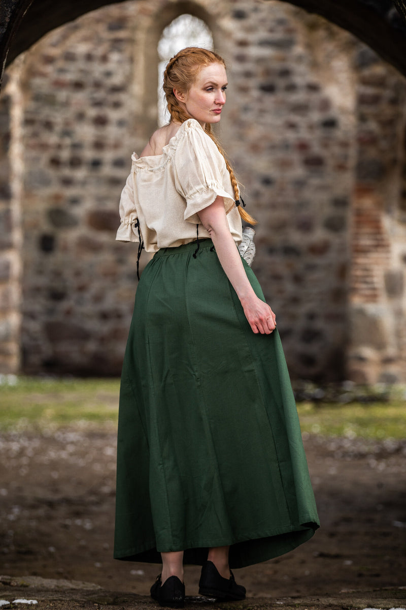 Middelalderskørt Konstanze, grøn