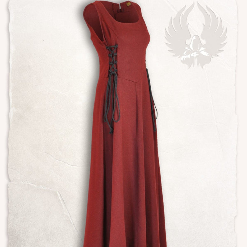 Średniowieczny surcot Uma, czerwony