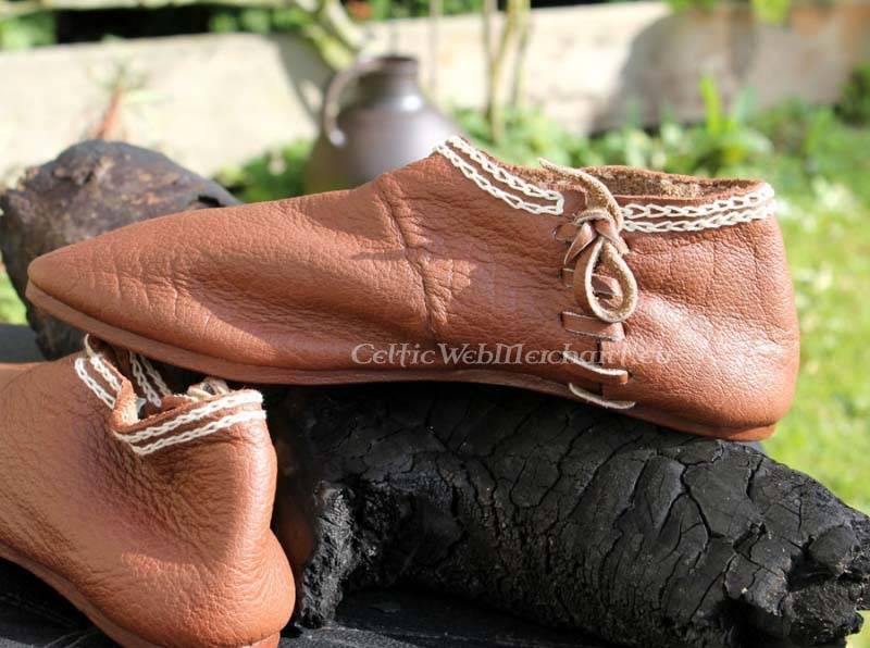 Normanda zapatos, 1150-1350, marrón 