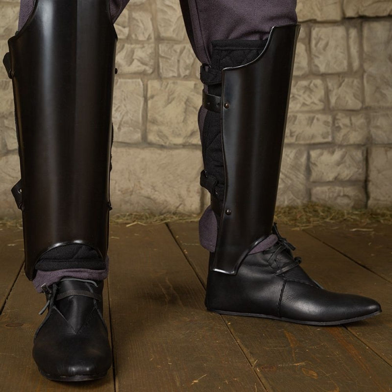 Skinnebensbeskyttere, sort, 1,2 mm 