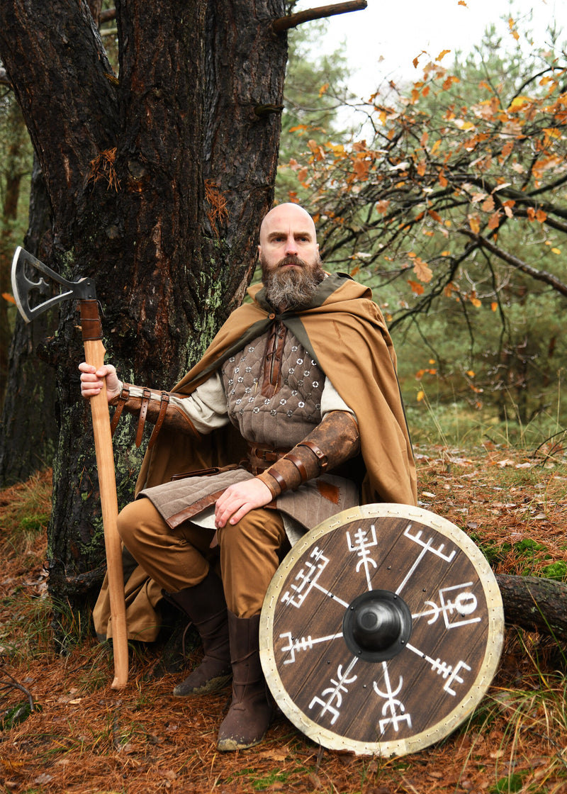 Viking shield Vegvisir with rawhide